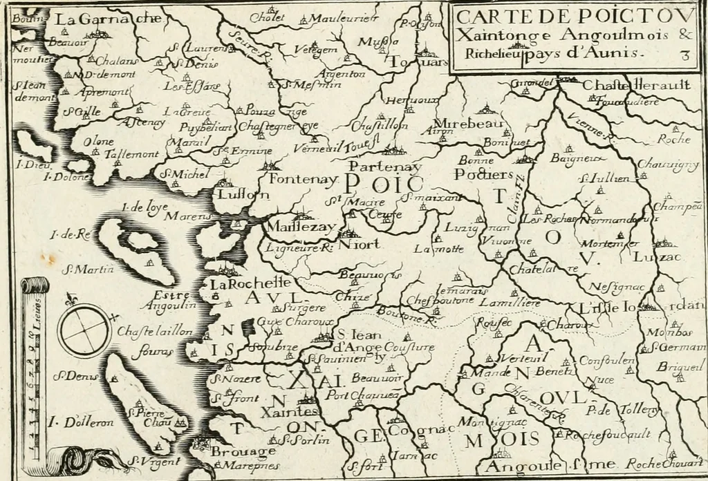 An illustration from Premiere[-seconde] partie, Les plans et profilz de toutes les principalles villes et lieux considerables de France : ensemble les cartes generalles de chascune prouince & les particulières de chasque gouuernement d'icelles, 1636, leaf 900