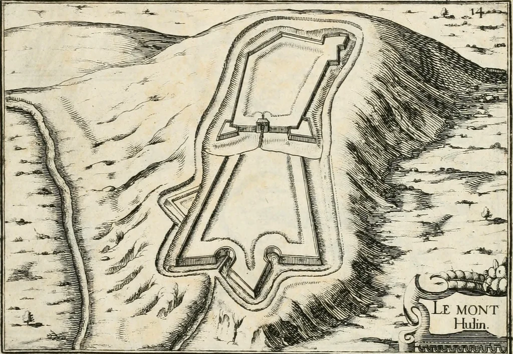 An illustration from Premiere[-seconde] partie, Les plans et profilz de toutes les principalles villes et lieux considerables de France : ensemble les cartes generalles de chascune prouince & les particulières de chasque gouuernement d'icelles, 1636, leaf 92