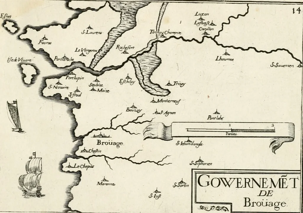 An illustration from Premiere[-seconde] partie, Les plans et profilz de toutes les principalles villes et lieux considerables de France : ensemble les cartes generalles de chascune prouince & les particulières de chasque gouuernement d'icelles, 1636, leaf 922