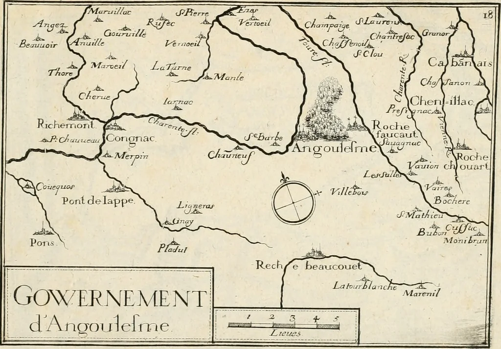 An illustration from Premiere[-seconde] partie, Les plans et profilz de toutes les principalles villes et lieux considerables de France : ensemble les cartes generalles de chascune prouince & les particulières de chasque gouuernement d'icelles, 1636, leaf 934