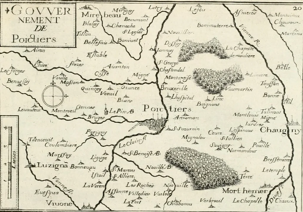 An illustration from Premiere[-seconde] partie, Les plans et profilz de toutes les principalles villes et lieux considerables de France : ensemble les cartes generalles de chascune prouince & les particulières de chasque gouuernement d'icelles, 1636, leaf 938