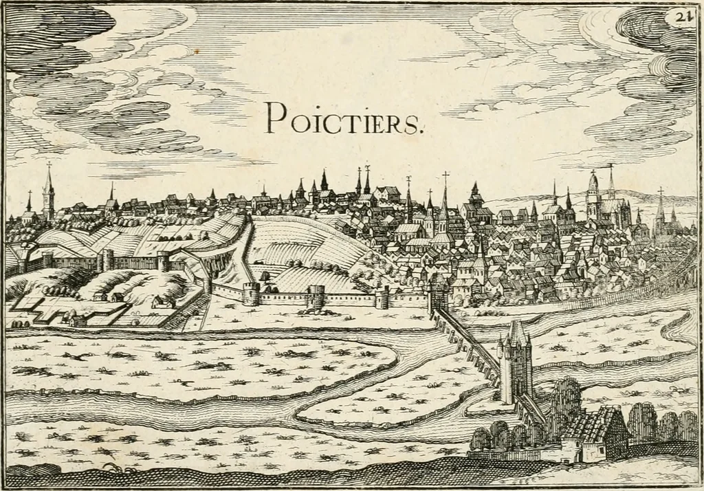 An illustration from Premiere[-seconde] partie, Les plans et profilz de toutes les principalles villes et lieux considerables de France : ensemble les cartes generalles de chascune prouince & les particulières de chasque gouuernement d'icelles, 1636, leaf 940