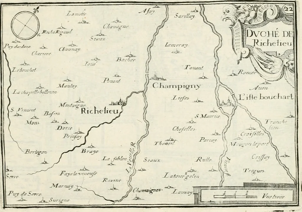 An illustration from Premiere[-seconde] partie, Les plans et profilz de toutes les principalles villes et lieux considerables de France : ensemble les cartes generalles de chascune prouince & les particulières de chasque gouuernement d'icelles, 1636, leaf 942