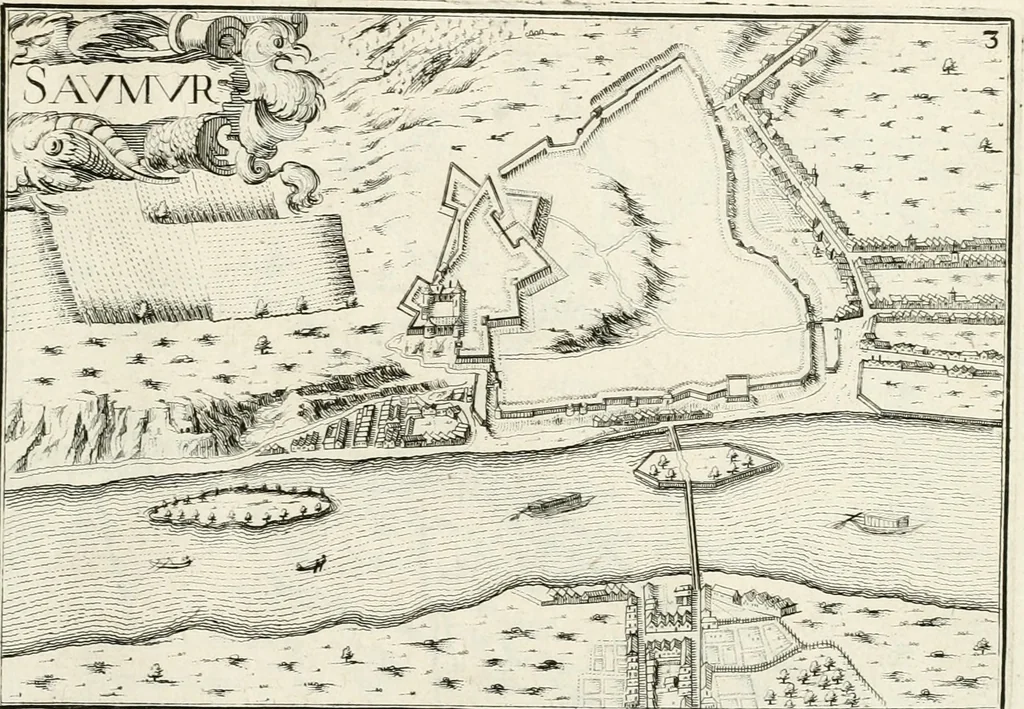 An illustration from Premiere[-seconde] partie, Les plans et profilz de toutes les principalles villes et lieux considerables de France : ensemble les cartes generalles de chascune prouince & les particulières de chasque gouuernement d'icelles, 1636, leaf 958