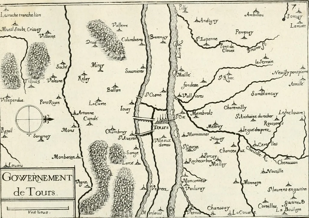 An illustration from Premiere[-seconde] partie, Les plans et profilz de toutes les principalles villes et lieux considerables de France : ensemble les cartes generalles de chascune prouince & les particulières de chasque gouuernement d'icelles, 1636, leaf 966