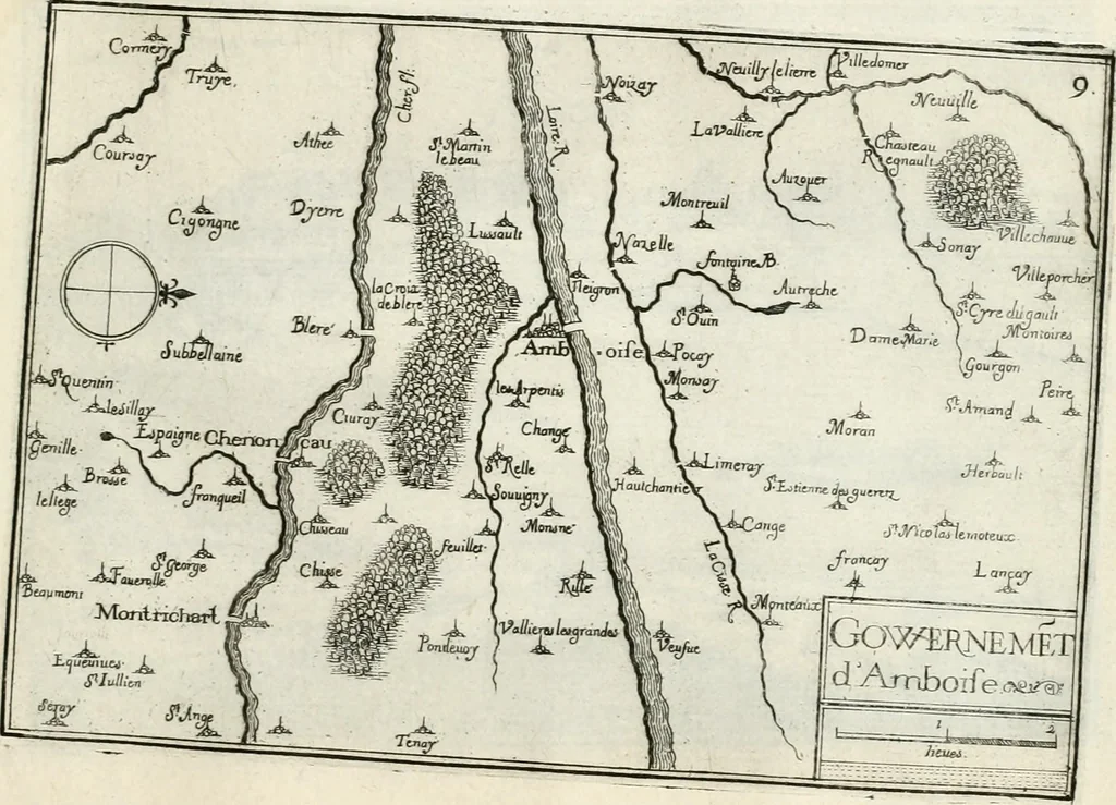 An illustration from Premiere[-seconde] partie, Les plans et profilz de toutes les principalles villes et lieux considerables de France : ensemble les cartes generalles de chascune prouince & les particulières de chasque gouuernement d'icelles, 1636, leaf 970