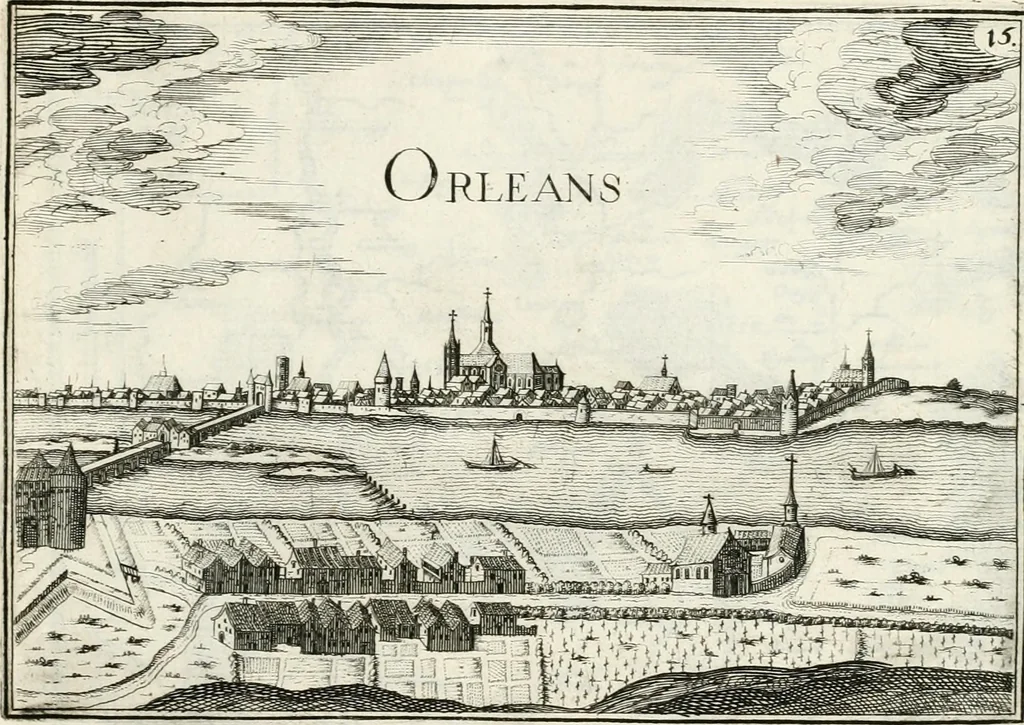An illustration from Premiere[-seconde] partie, Les plans et profilz de toutes les principalles villes et lieux considerables de France : ensemble les cartes generalles de chascune prouince & les particulières de chasque gouuernement d'icelles, 1636, leaf 982