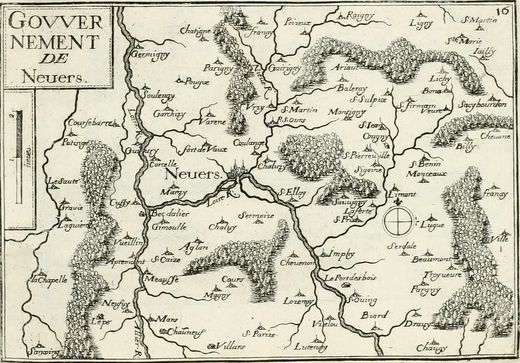 An illustration from Premiere[-seconde] partie, Les plans et profilz de toutes les principalles villes et lieux considerables de France : ensemble les cartes generalles de chascune prouince & les particulières de chasque gouuernement d'icelles, 1636, leaf 984
