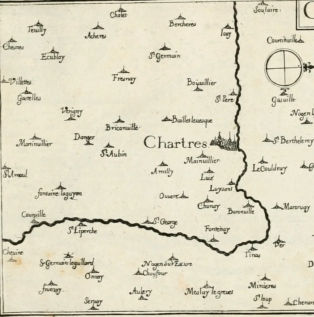 An illustration from Premiere[-seconde] partie, Les plans et profilz de toutes les principalles villes et lieux considerables de France : ensemble les cartes generalles de chascune prouince & les particulières de chasque gouuernement d'icelles, 1636, leaf 994