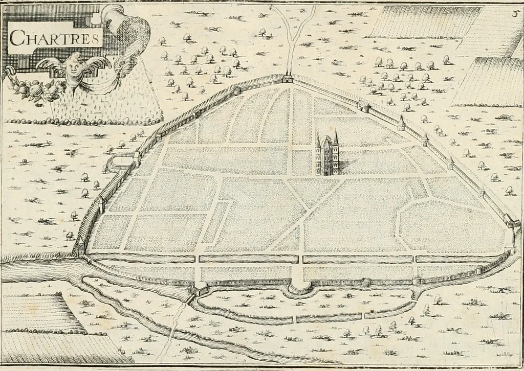 An illustration from Premiere[-seconde] partie, Les plans et profilz de toutes les principalles villes et lieux considerables de France : ensemble les cartes generalles de chascune prouince & les particulières de chasque gouuernement d'icelles, 1636, leaf 996