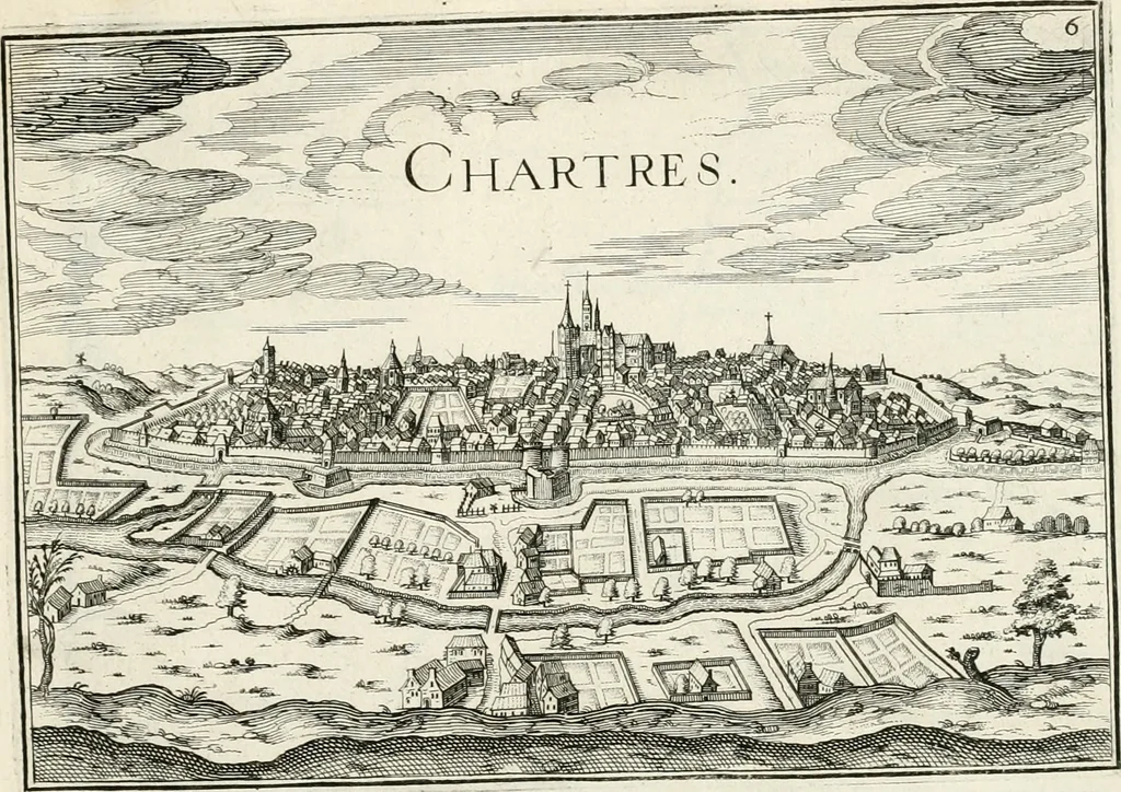 An illustration from Premiere[-seconde] partie, Les plans et profilz de toutes les principalles villes et lieux considerables de France : ensemble les cartes generalles de chascune prouince & les particulières de chasque gouuernement d'icelles, 1636, leaf 998