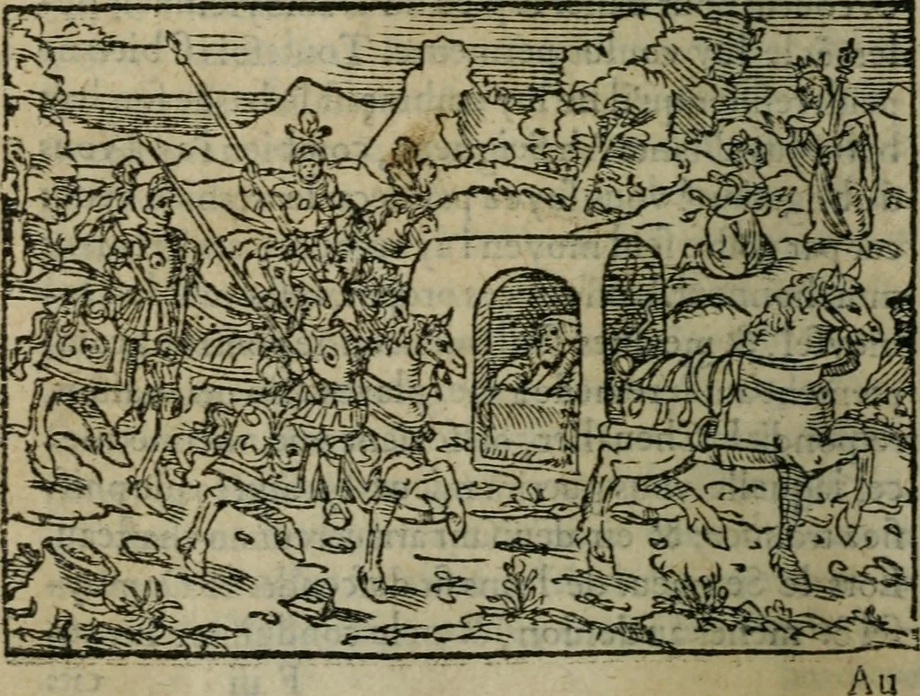 An illustration from Premier livre d'Amadis de Gaule;, 1560, leaf 105