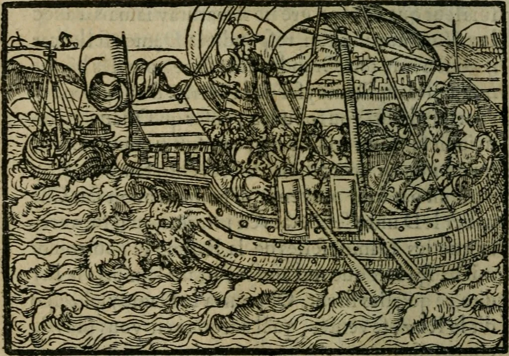 An illustration from Premier livre d'Amadis de Gaule;, 1560, leaf 111