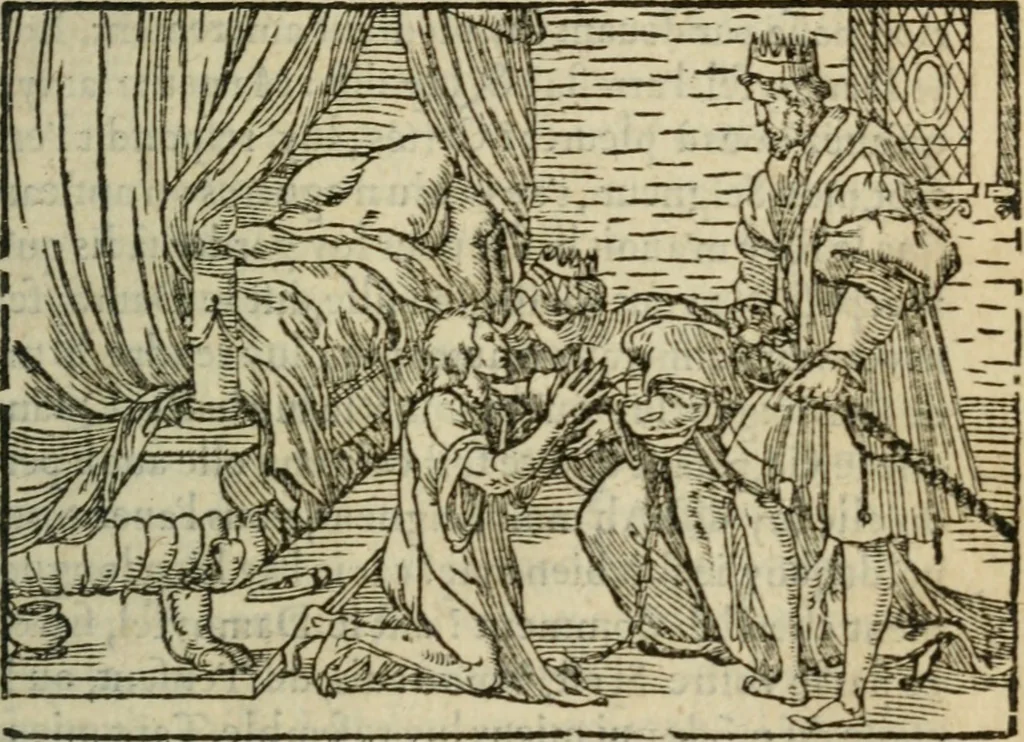An illustration from Premier livre d'Amadis de Gaule;, 1560, leaf 138