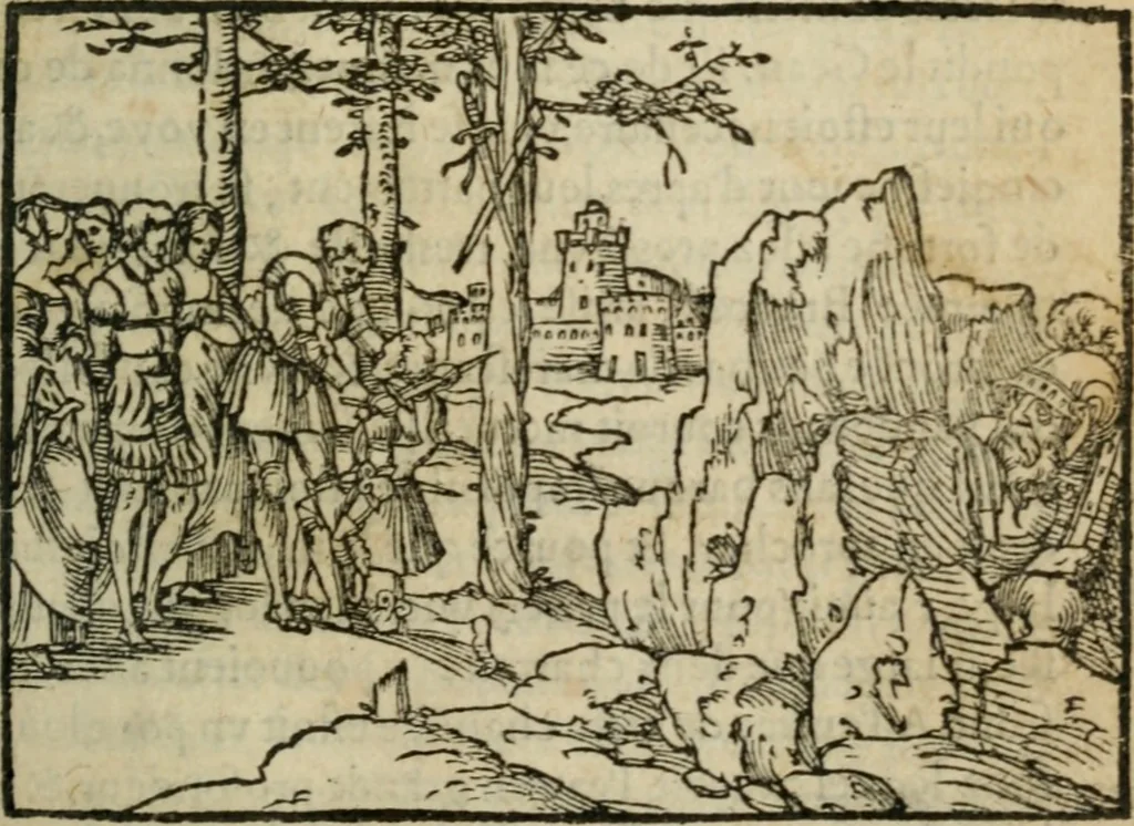 An illustration from Premier livre d'Amadis de Gaule;, 1560, leaf 148