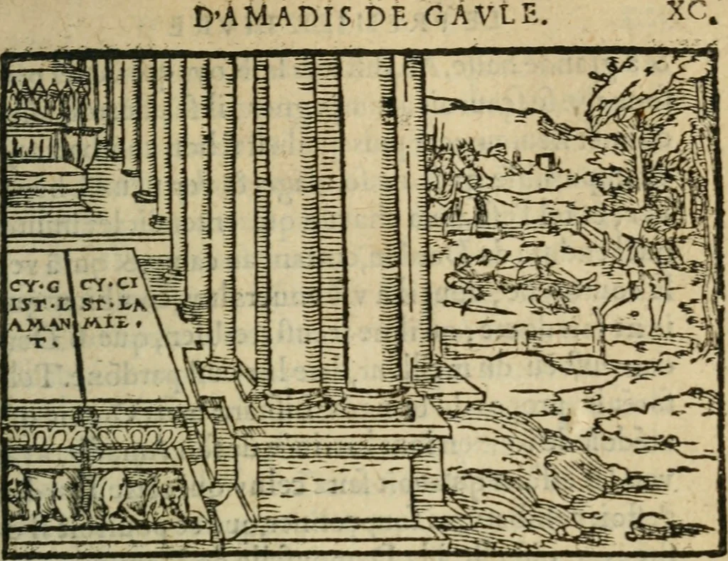 An illustration from Premier livre d'Amadis de Gaule;, 1560, leaf 198