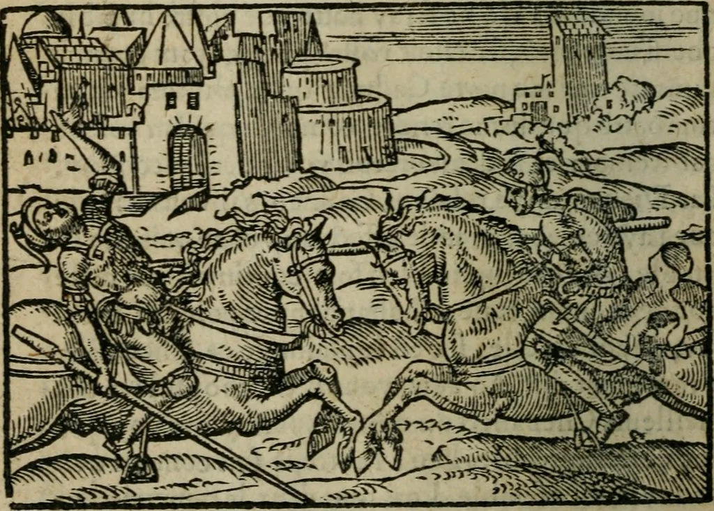 An illustration from Premier livre d'Amadis de Gaule;, 1560, leaf 371