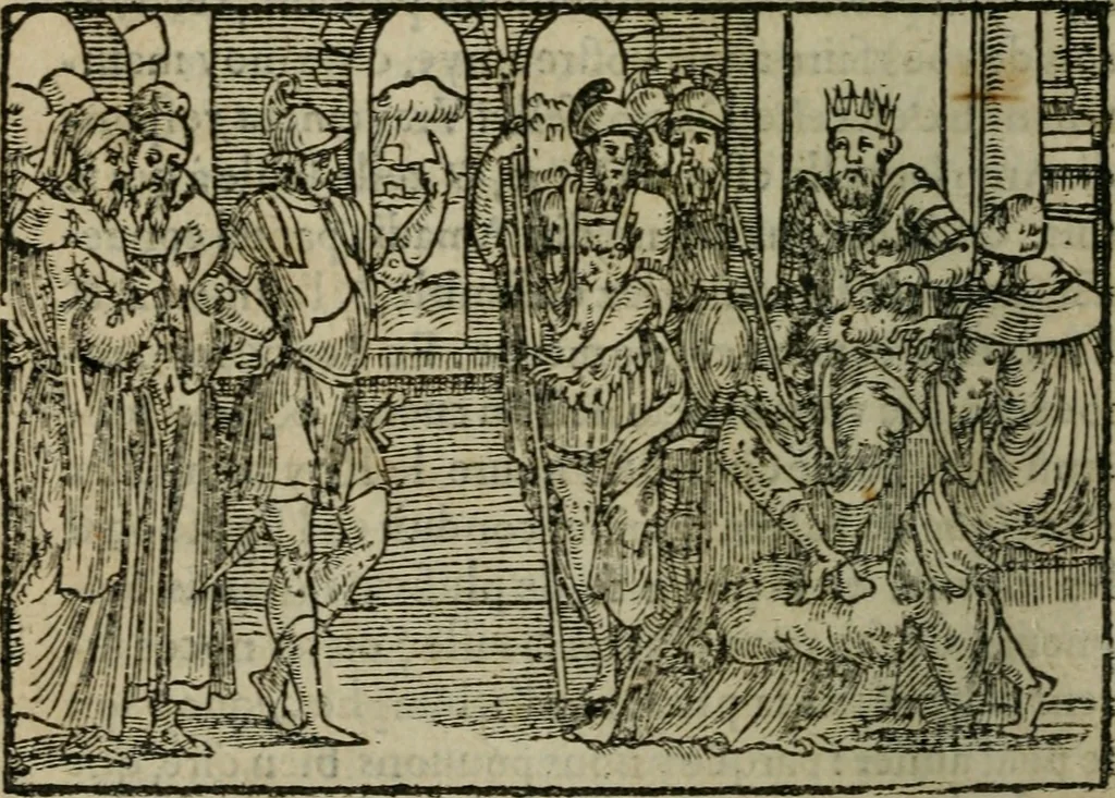 An illustration from Premier livre d'Amadis de Gaule;, 1560, leaf 405
