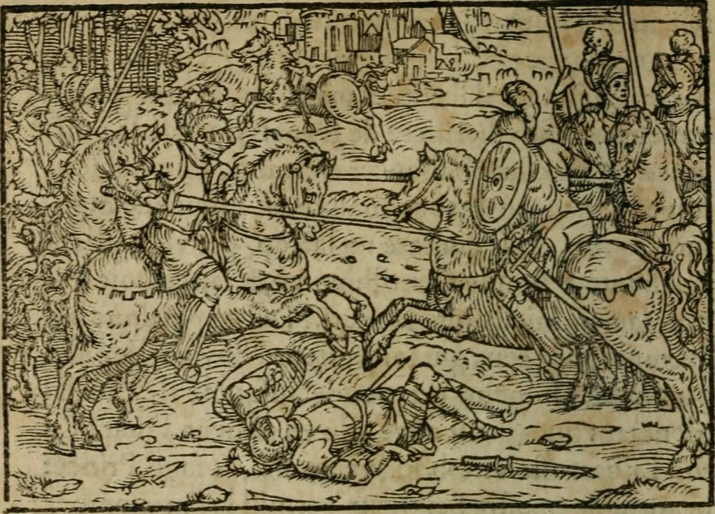 An illustration from Premier livre d'Amadis de Gaule;, 1560, leaf 443