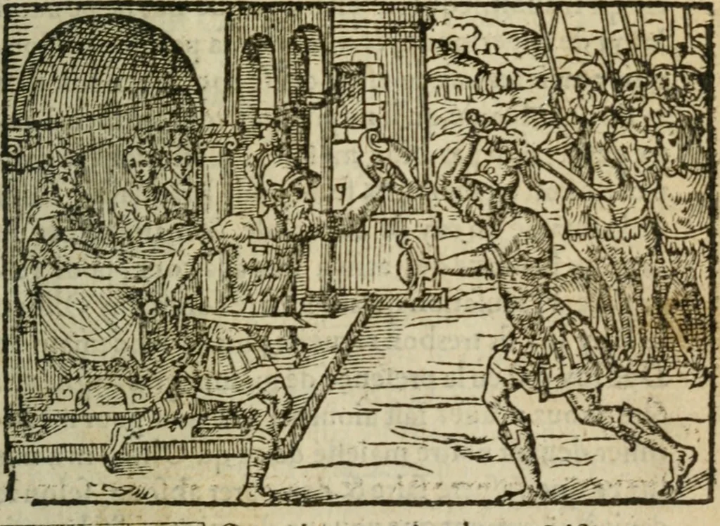 An illustration from Premier livre d'Amadis de Gaule;, 1560, leaf 486