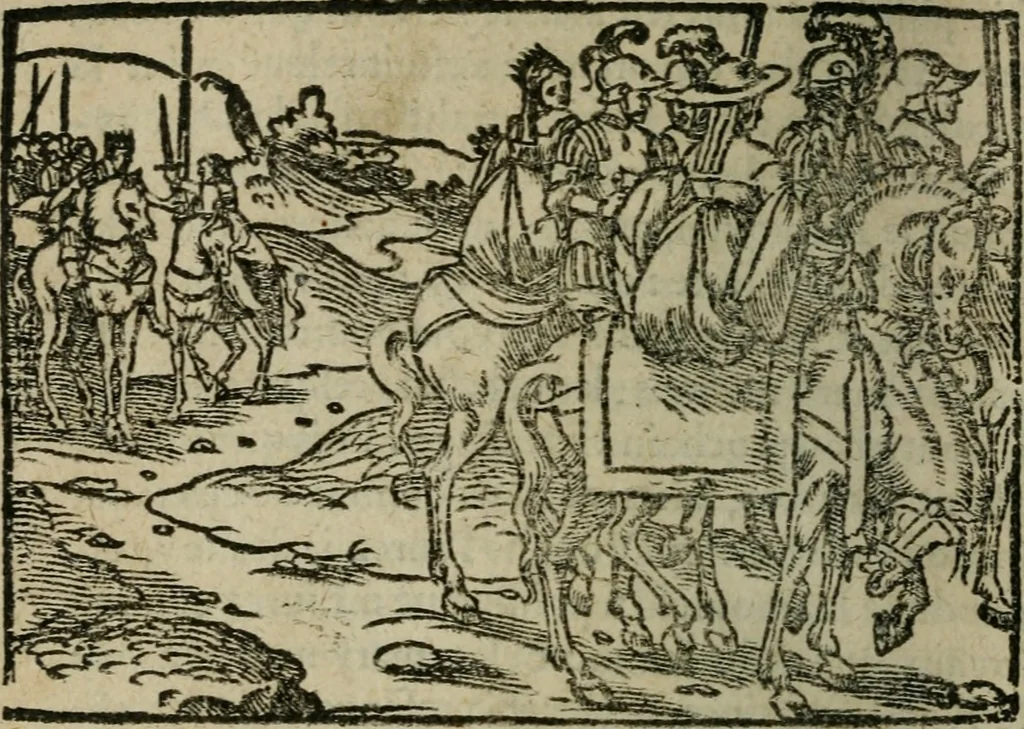 An illustration from Premier livre d'Amadis de Gaule;, 1560, leaf 83