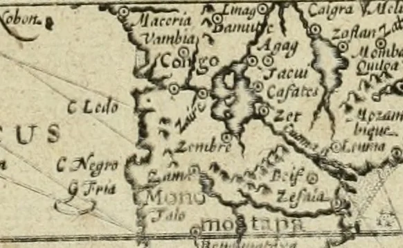 An illustration from Premier livre de l'histoire de la navigation aux Indes Orientales, par les hollandois, et des choses a eux advenues : ensemble les conditions, les meurs, & manieres de vivres des nations, par eux abordees : plus les monnoyes, espices, drogues, & marchandises, & le pris d'icelles : davantage les decouvremens & apparences, situations, & costes maritimes des contrees : avec le vray pourtrait au vif des habitans : le tout par plusieurs figures illustré : tres-recreatif a lire a tous navigans & amateurs des navigations lointaines, ez terres estrangeres, 1609, leaf 6