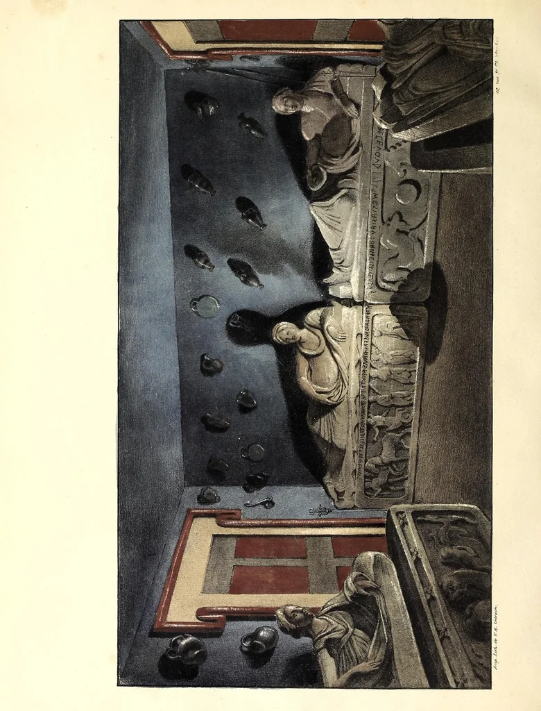 An illustration from Premier mémoire sur les antiquités chrétiennes : peintures des catacombes, 1836, leaf 190