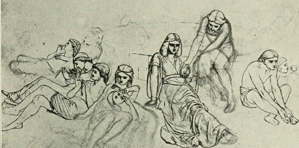 An illustration from Pre-Raphaelitism and the pre-Raphaelite brotherhood, 1905, leaf 146