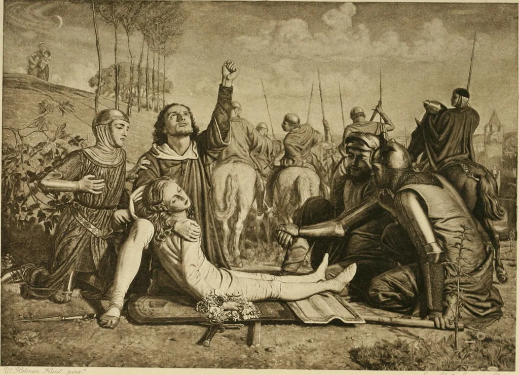 An illustration from Pre-Raphaelitism and the pre-Raphaelite brotherhood, 1905, leaf 210