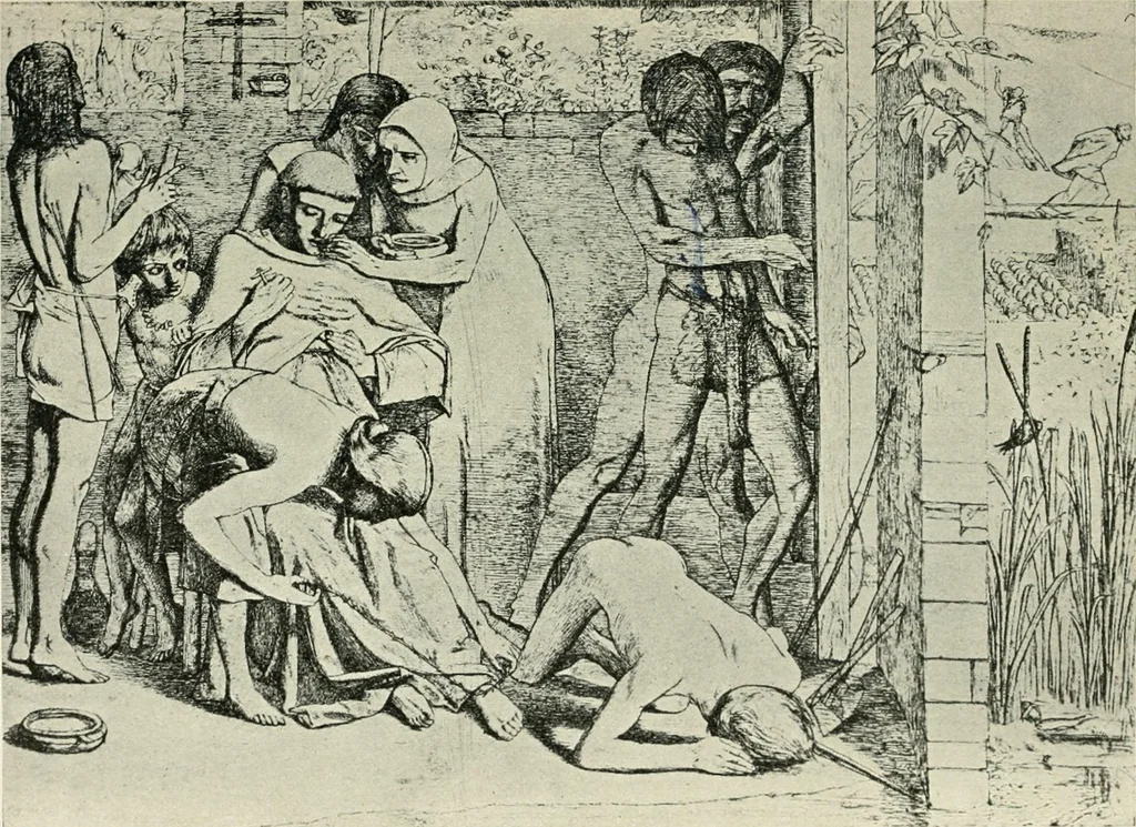 An illustration from Pre-Raphaelitism and the pre-Raphaelite brotherhood, 1905, leaf 220