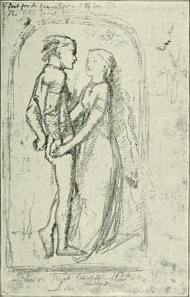An illustration from Pre-Raphaelitism and the pre-Raphaelite brotherhood, 1905, leaf 336