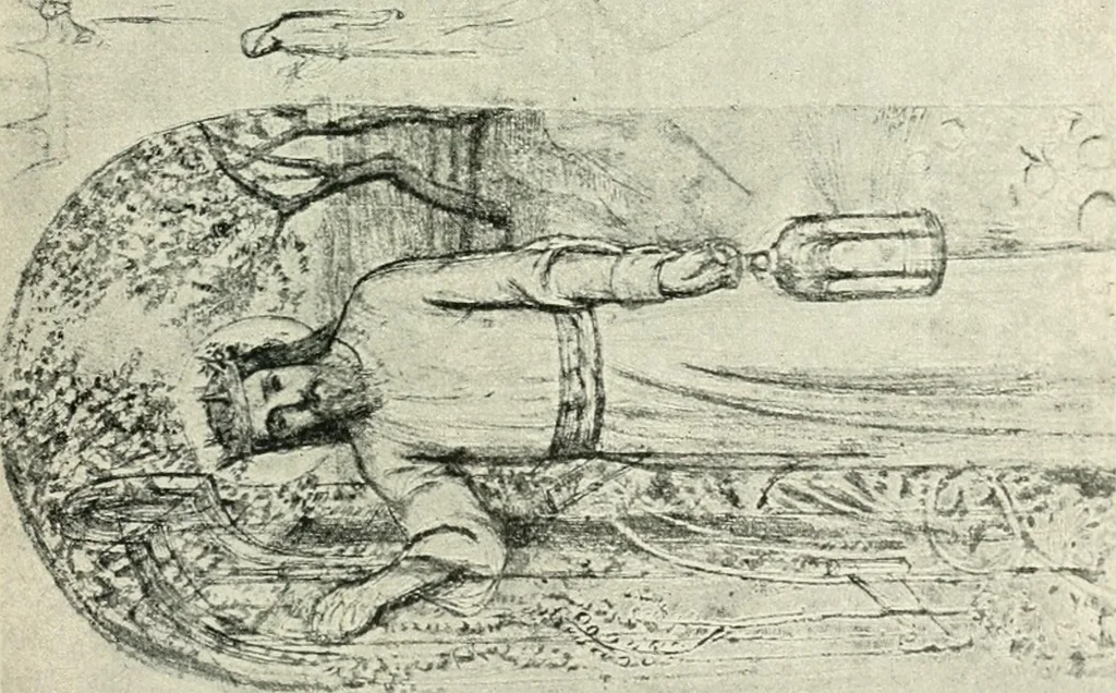 An illustration from Pre-Raphaelitism and the pre-Raphaelite brotherhood, 1905, leaf 344