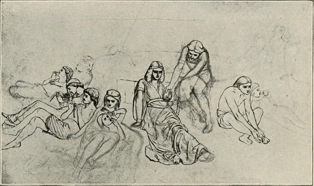 An illustration from Pre-Raphaelitism and the pre-Raphaelite brotherhood, 1905, leaf 146