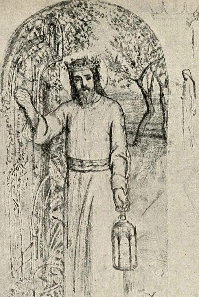 An illustration from Pre-Raphaelitism and the pre-Raphaelite brotherhood, 1905, leaf 344