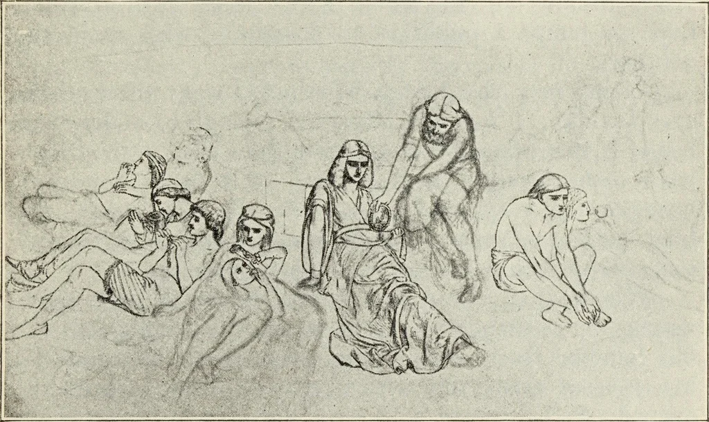 An illustration from Pre-Raphaelitism and the Pre-Raphaelite Brotherhood, 1905, leaf 146