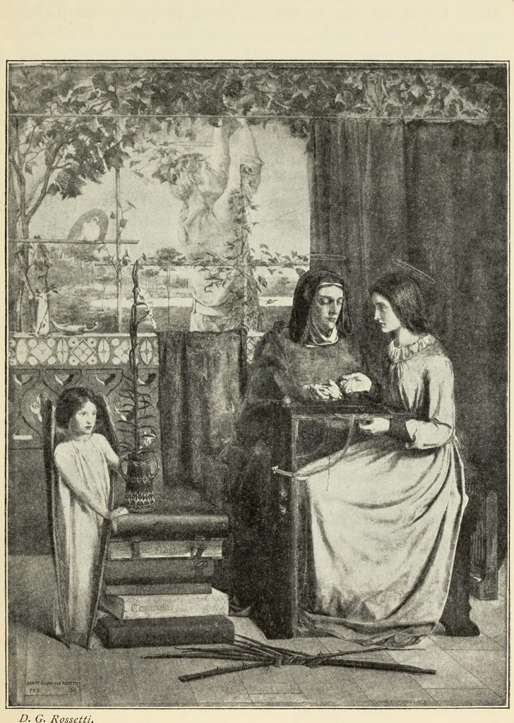 An illustration from Pre-Raphaelitism and the Pre-Raphaelite Brotherhood, 1905, leaf 162