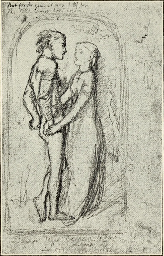 An illustration from Pre-Raphaelitism and the Pre-Raphaelite Brotherhood, 1905, leaf 338