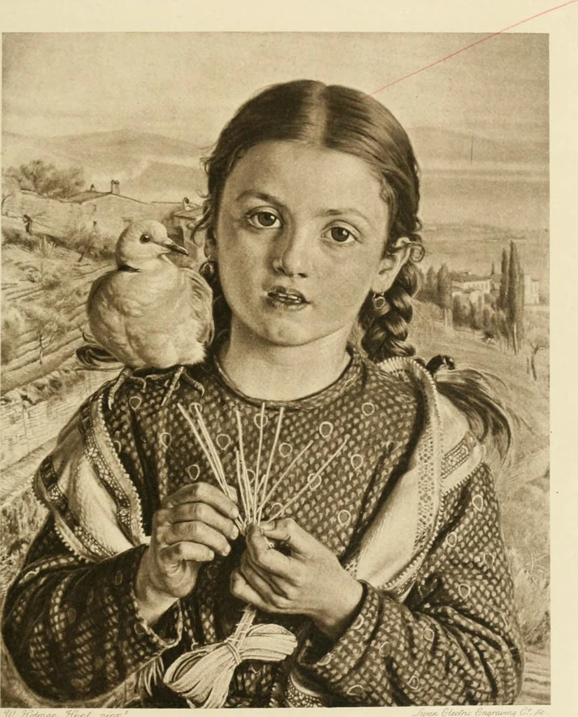 An illustration from Pre-Raphaelitism and the pre-Raphaelite brotherhood, 1905, leaf 174