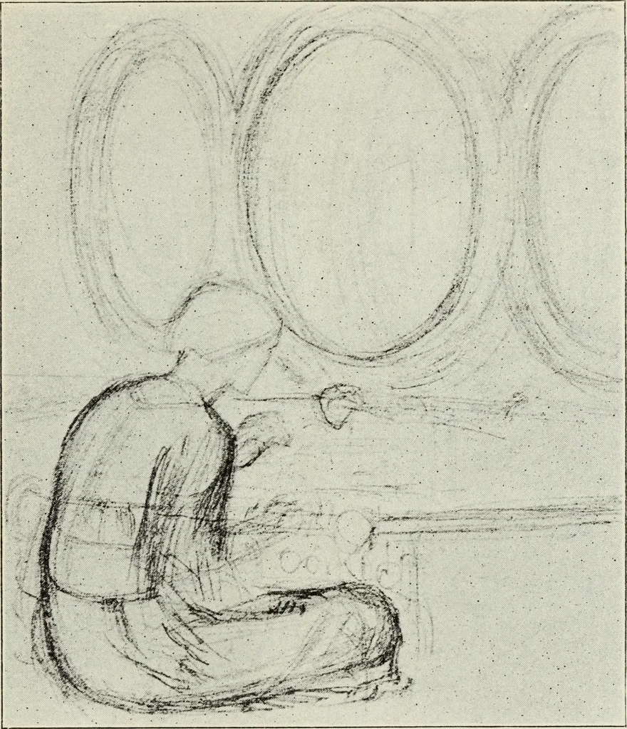 An illustration from Pre-Raphaelitism and the Pre-Raphaelite Brotherhood, 1905, leaf 126