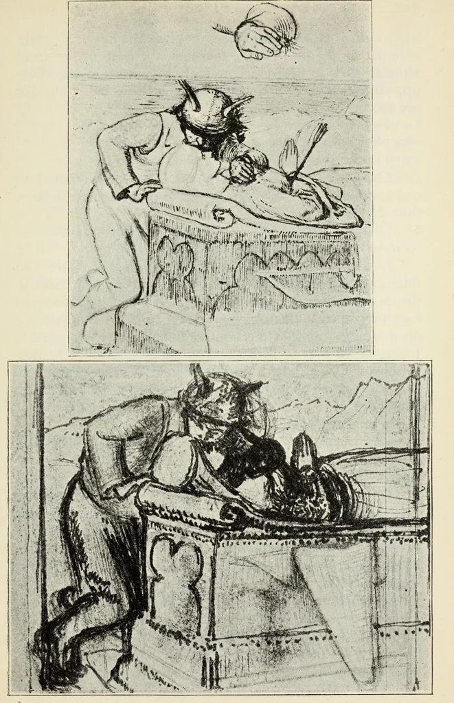 An illustration from Pre-Raphaelitism and the Pre-Raphaelite Brotherhood, 1905, leaf 134