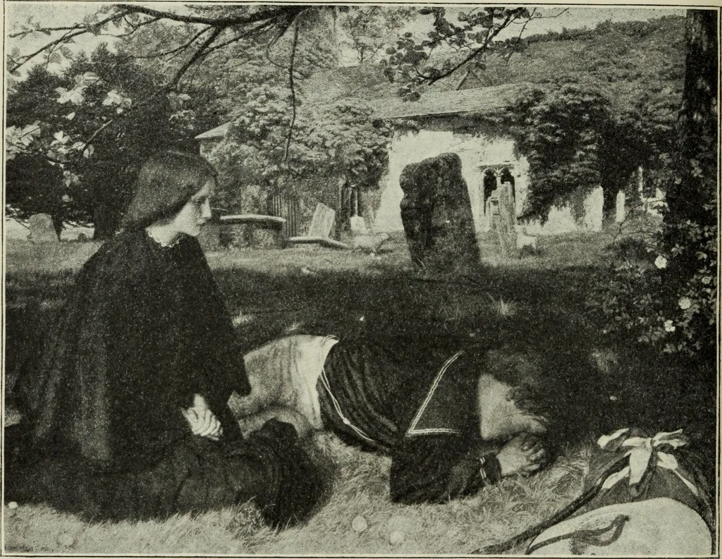 An illustration from Pre-Raphaelitism and the Pre-Raphaelite Brotherhood, 1905, leaf 383