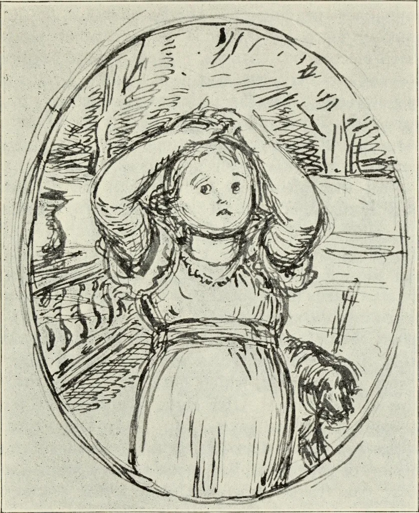 An illustration from Pre-Raphaelitism and the Pre-Raphaelite Brotherhood, 1905, leaf 390