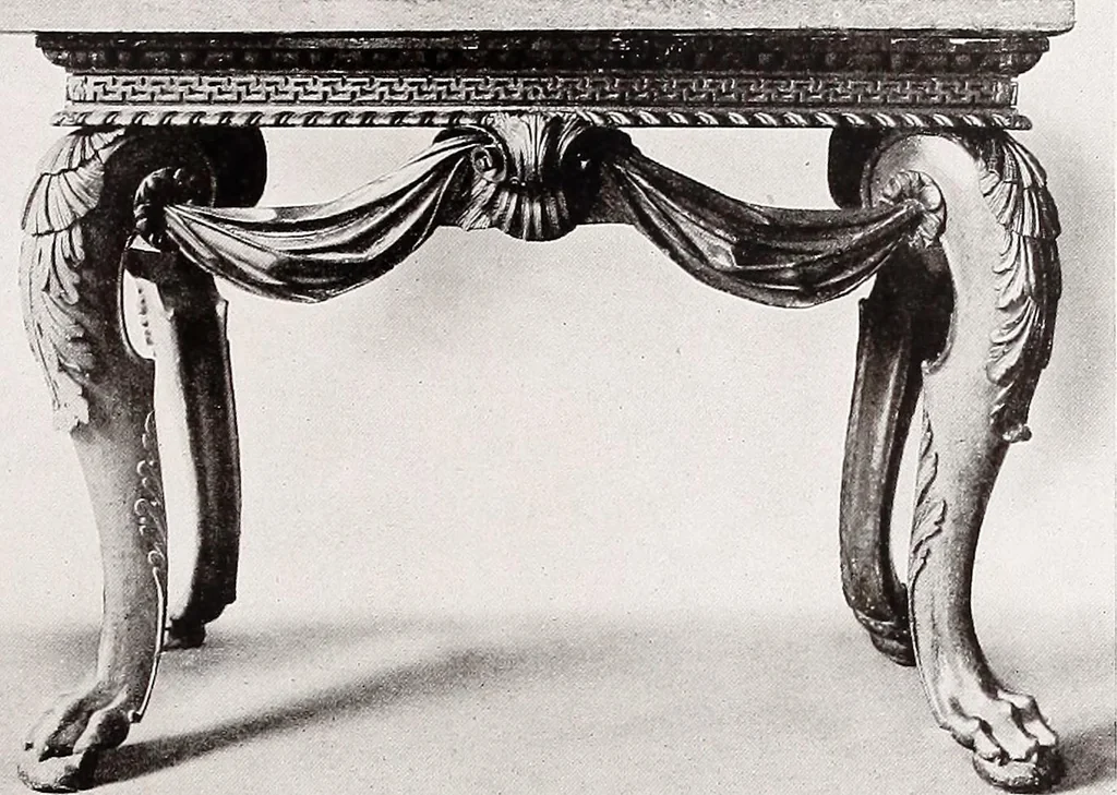 An illustration from The present state of old English furniture, 1921, leaf 150