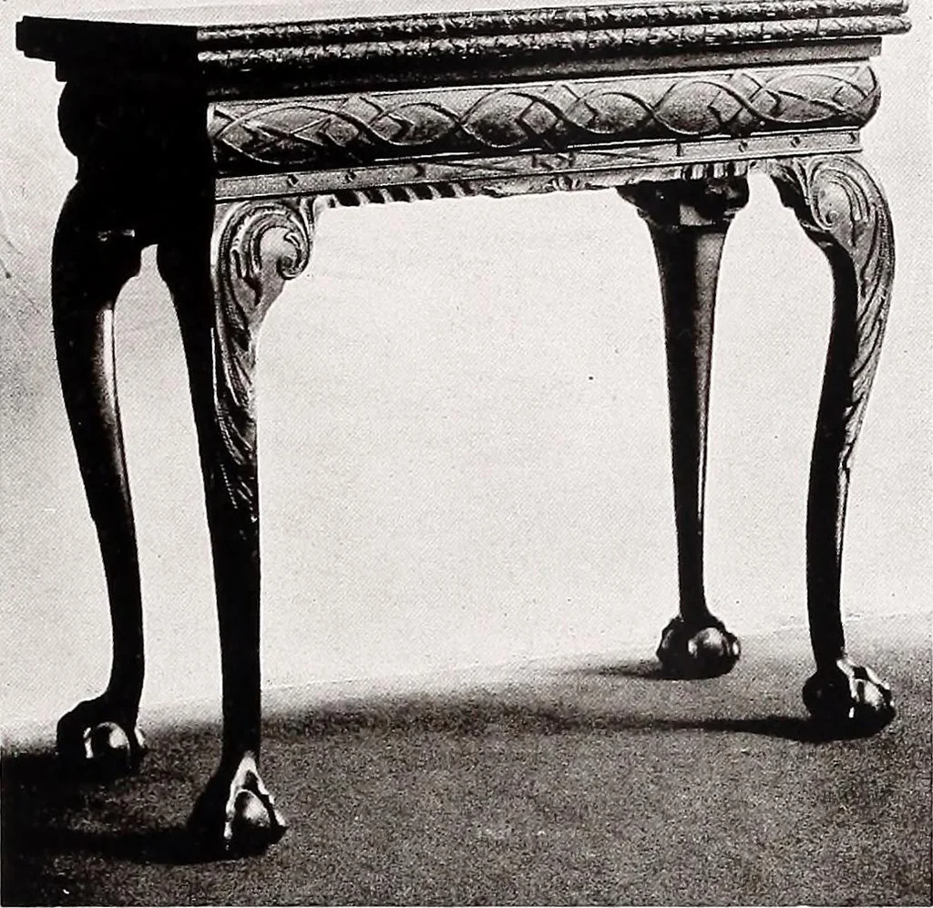 An illustration from The present state of old English furniture, 1921, leaf 195