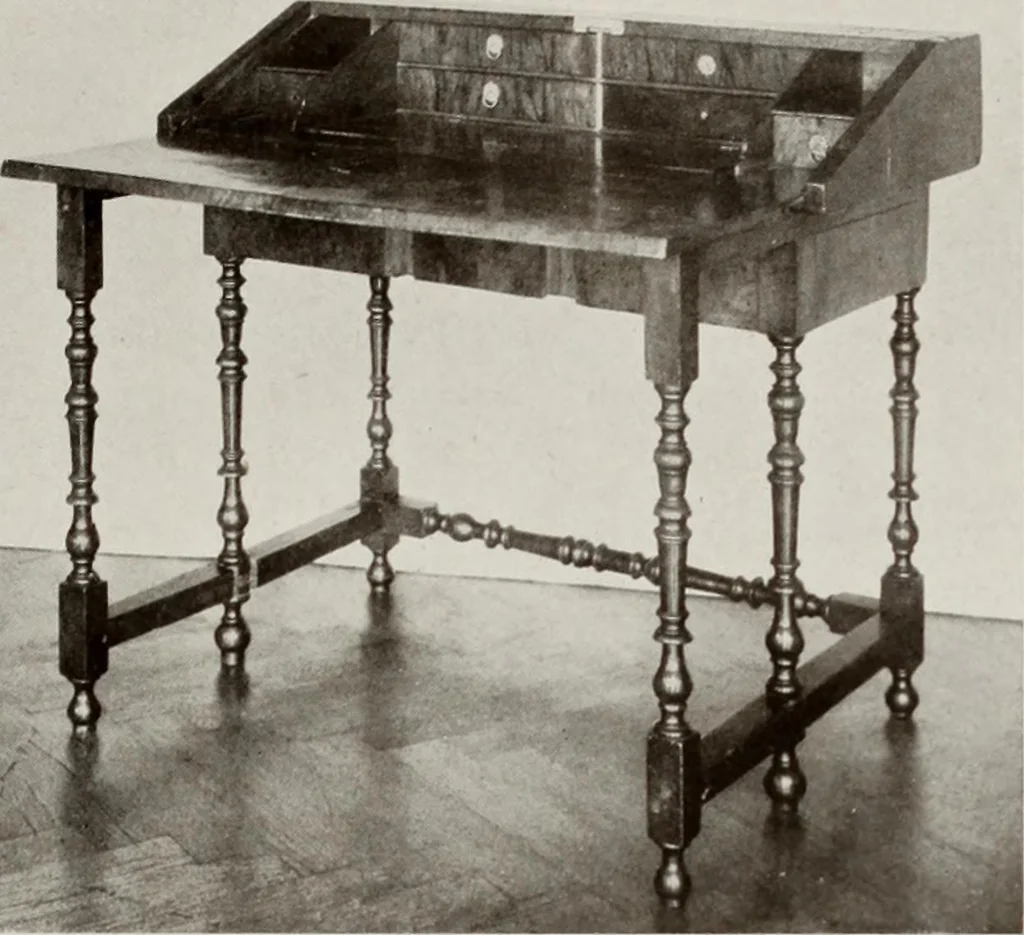 An illustration from The present state of old English furniture, 1921, leaf 106
