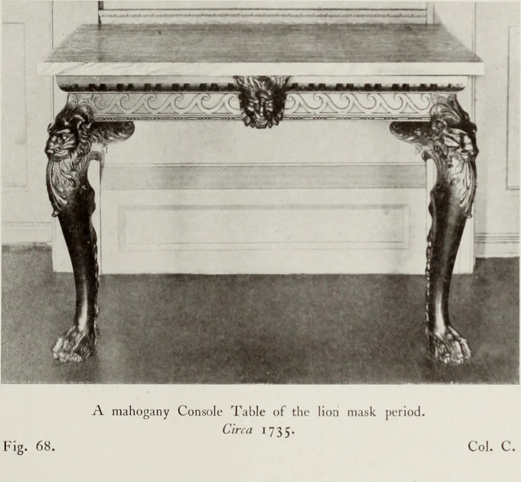 An illustration from The present state of old English furniture, 1921, leaf 160