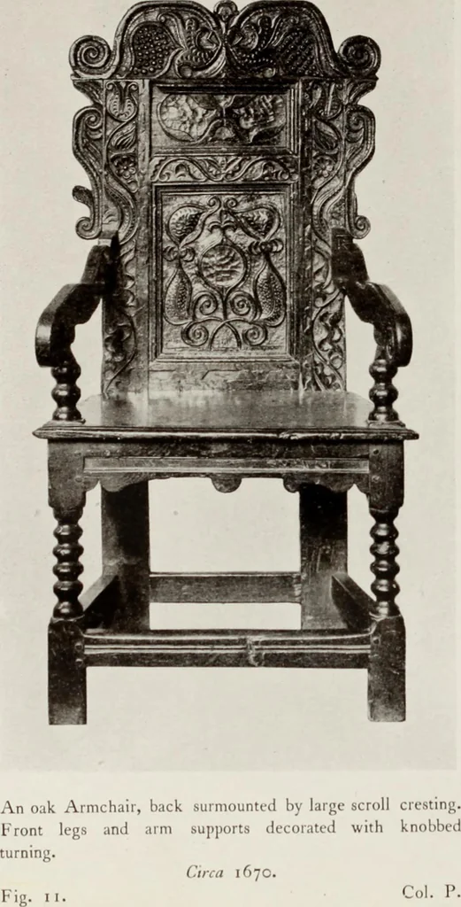 An illustration from The present state of old English furniture, 1921, leaf 58