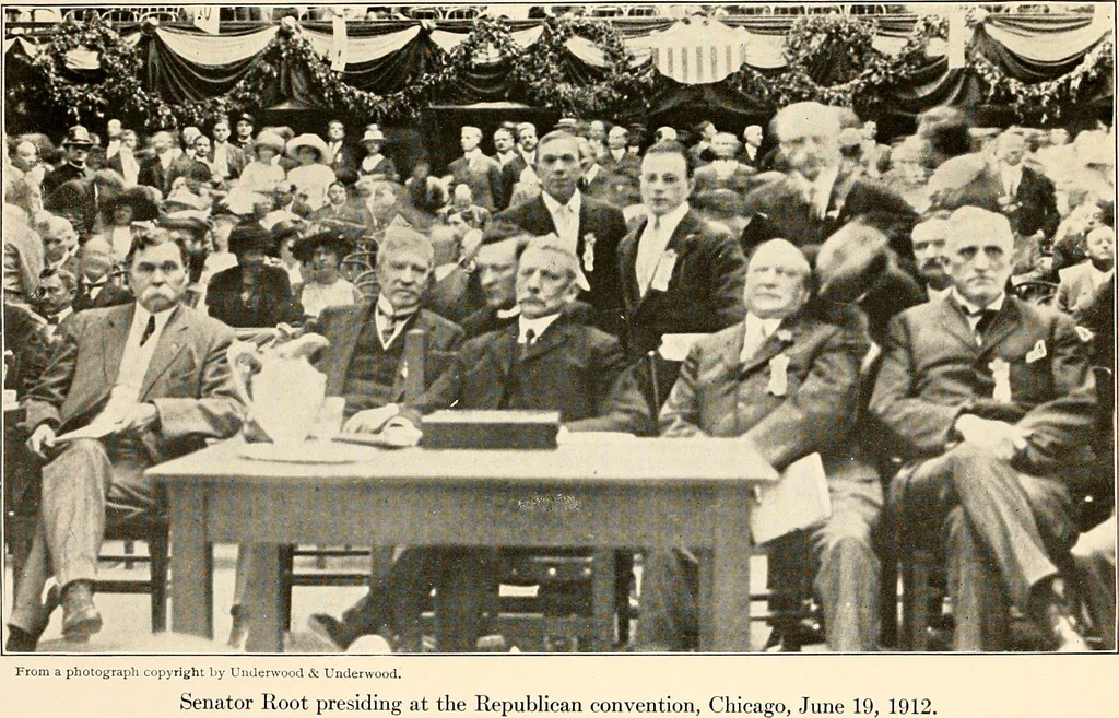 An illustration from Presidential nominations and elections : a history of American conventions, national campaigns, inaugurations and campaign caricature, 1916, leaf 158
