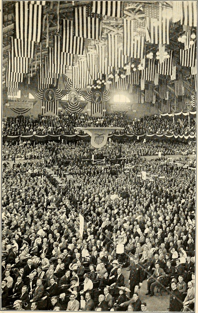An illustration from Presidential nominations and elections : a history of American conventions, national campaigns, inaugurations and campaign caricature, 1916, leaf 168