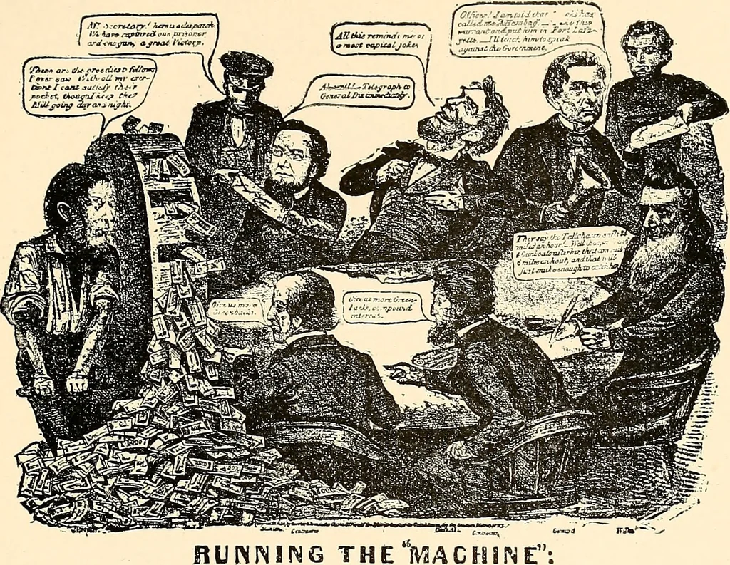 An illustration from Presidential nominations and elections : a history of American conventions, national campaigns, inaugurations and campaign caricature, 1916, leaf 234